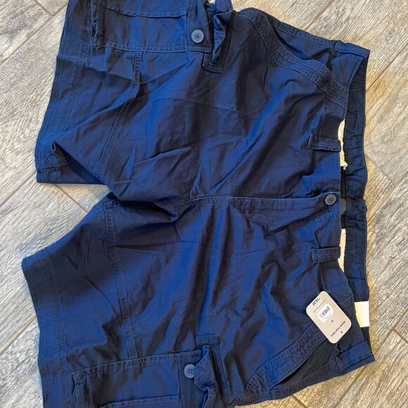 NWT Cargo Shorts 46‎ Navy Blue Above the Knee 10" Inseam Mens Stretch Utility - Picture 7 of 7